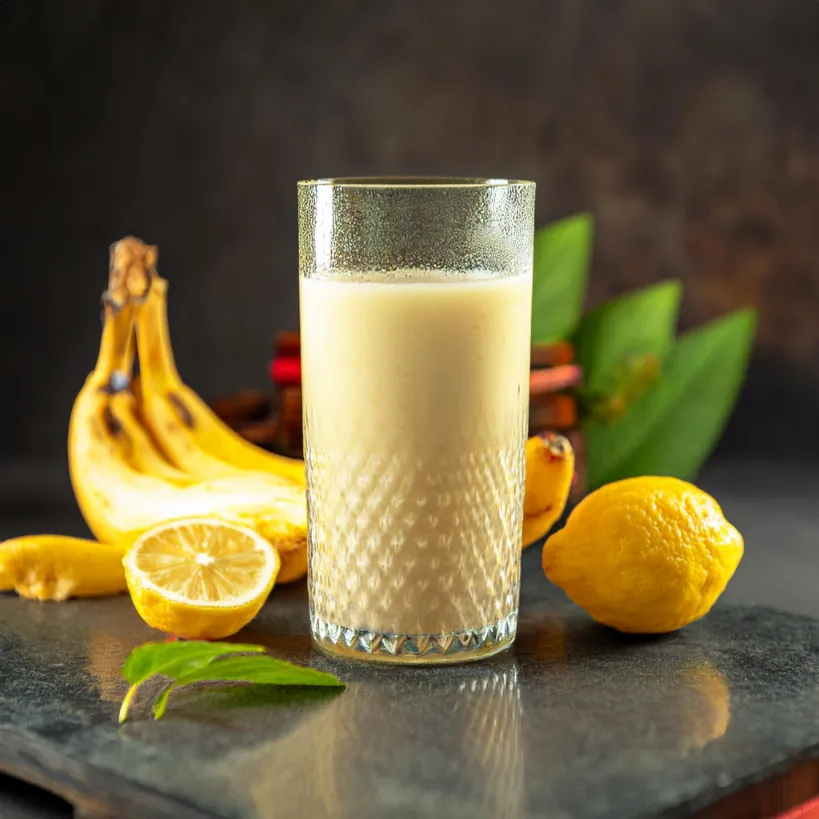 Suco de Banana e Limão-Siciliano