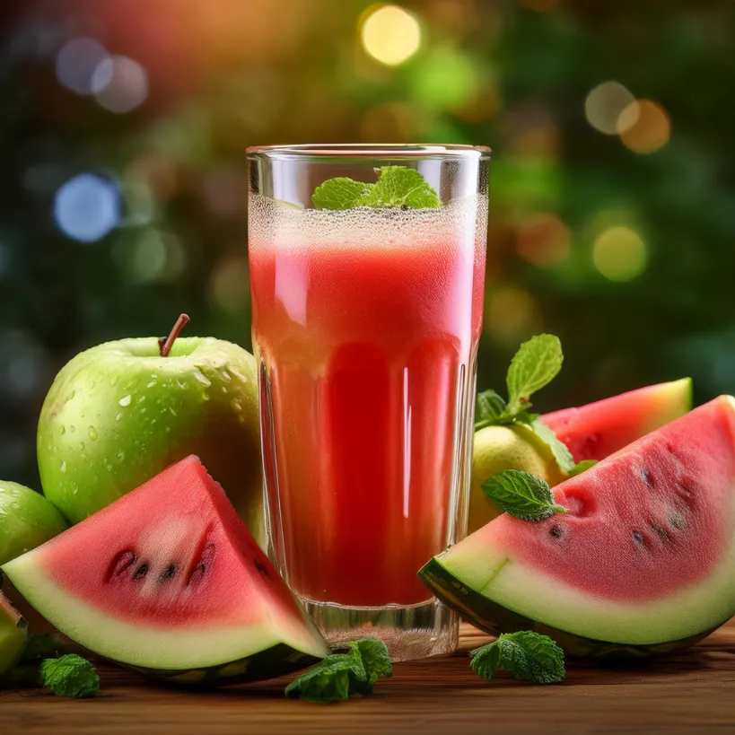 Suco de Maçã-Verde e Melancia Suco de Maçã-Verde e Melancia