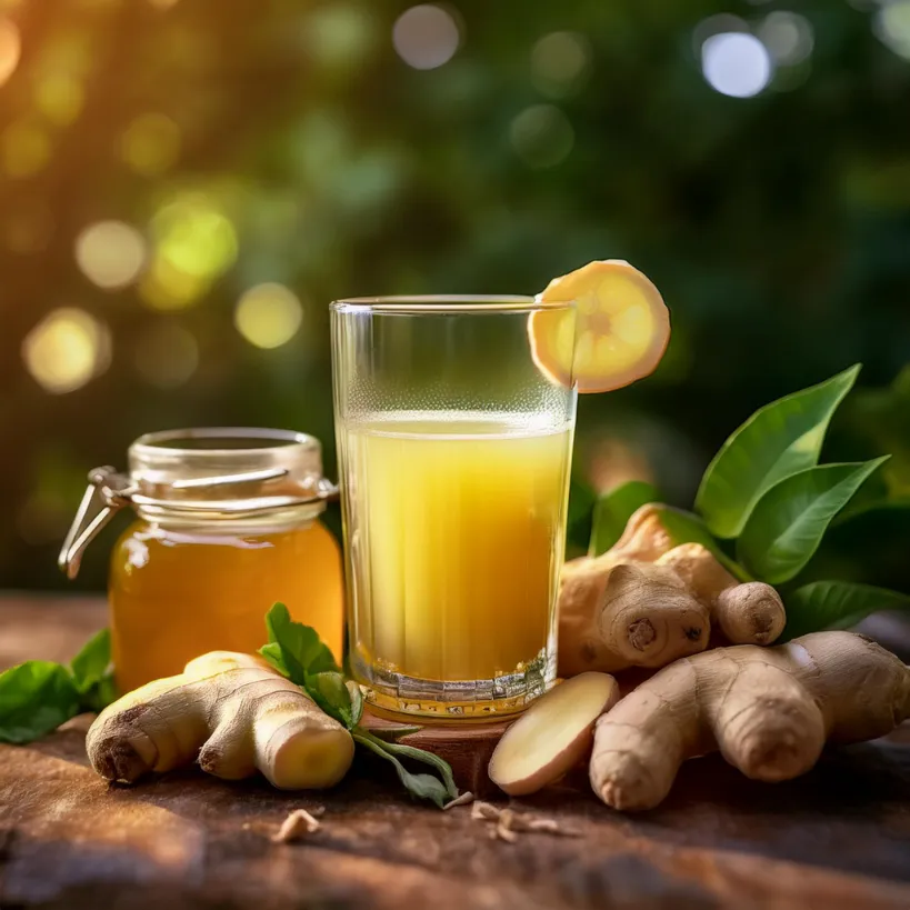 Suco de Gengibre e Mel