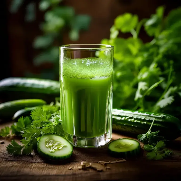 Suco de Pepino e Salsinha
