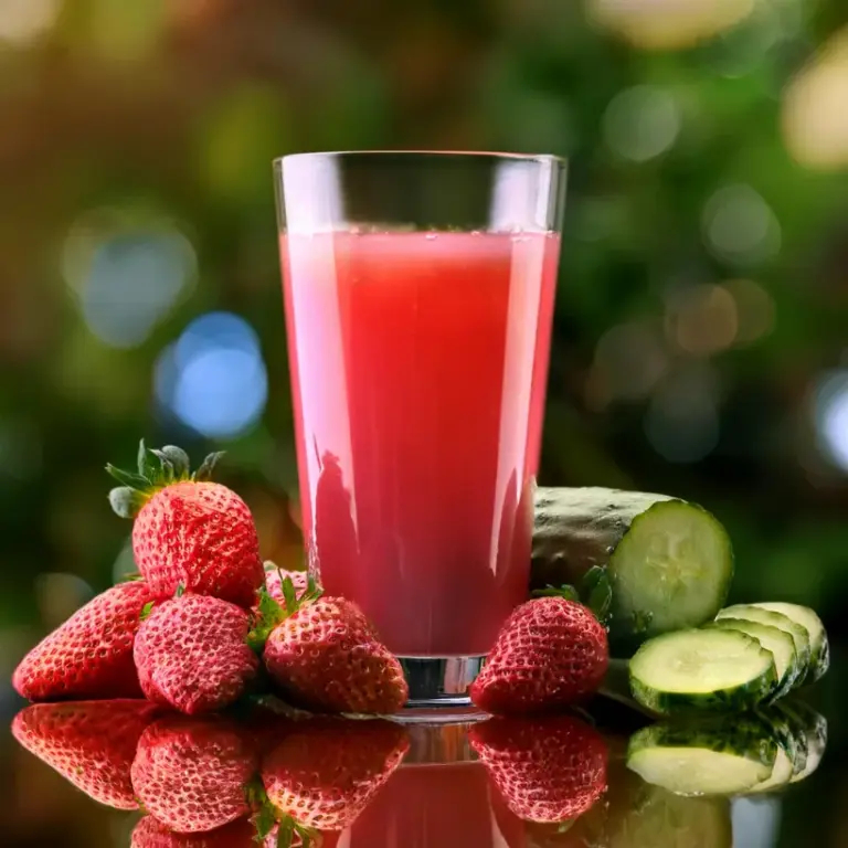 Suco de Pepino e Morango