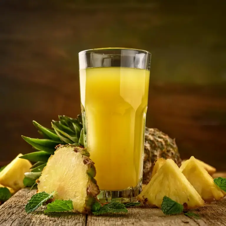Suco Energético de Chá-Verde e Abacaxi