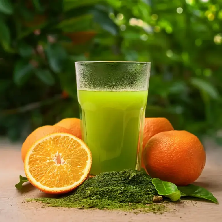 Suco de Chá-Verde e Laranja