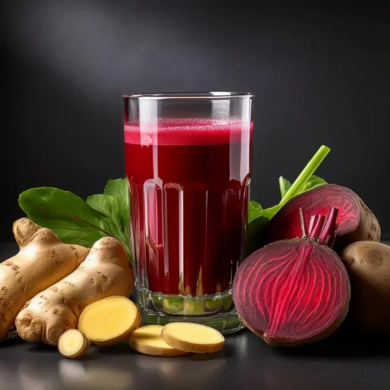 Suco Energético de Beterraba e Gengibre