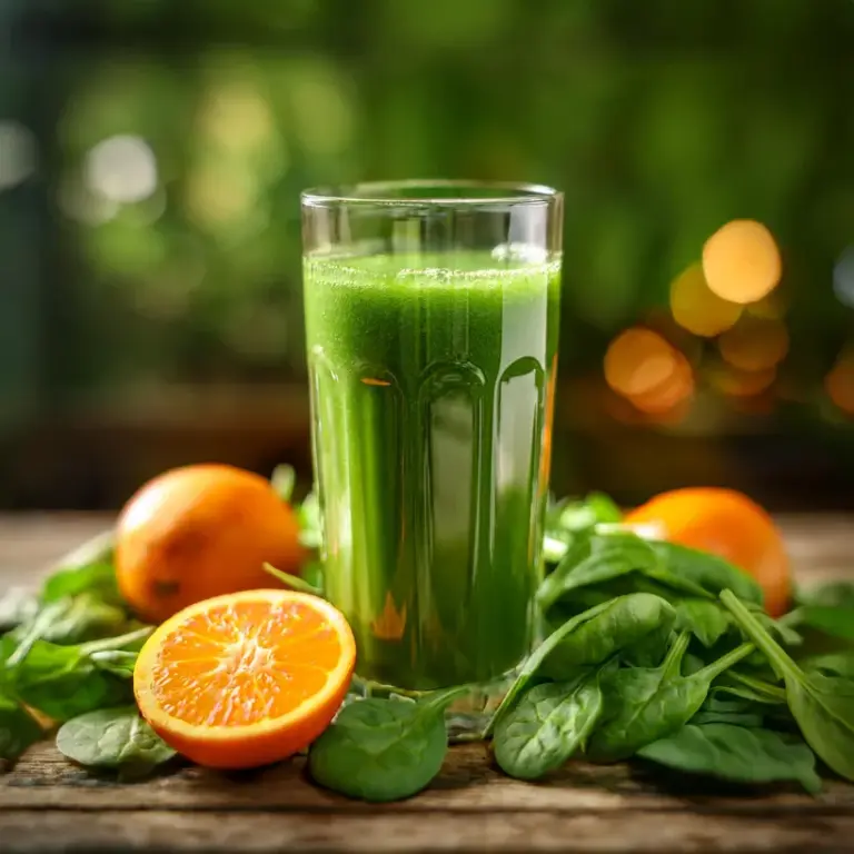 Suco de Espinafre e Laranja