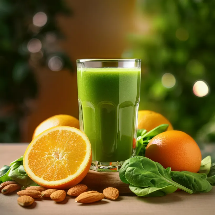 Suco Verde com Amêndoas Suco Verde com Amêndoas