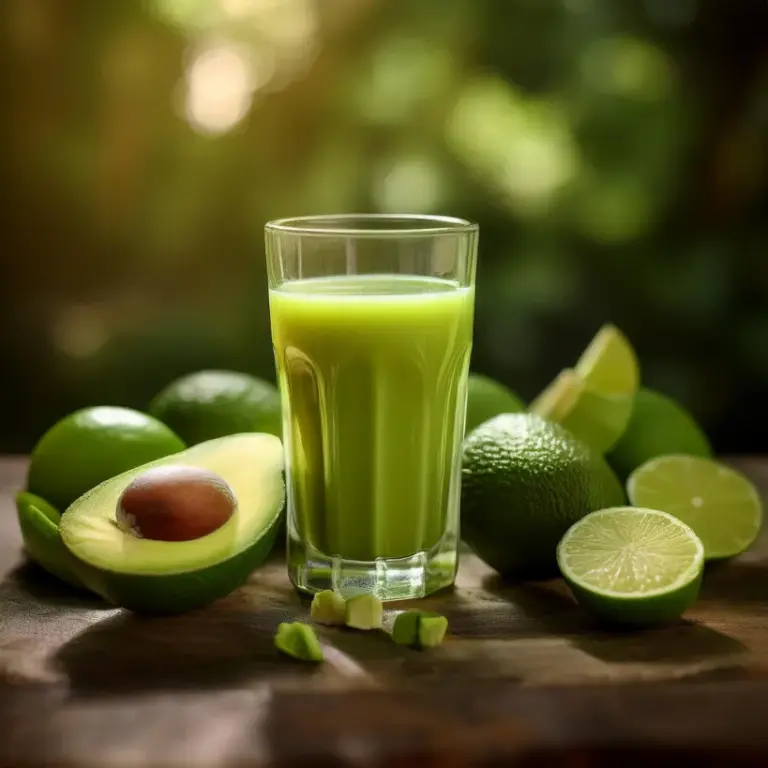 Suco de Abacate e Limão