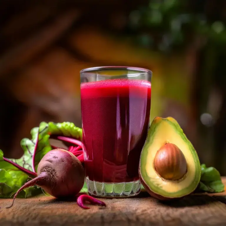 Suco de Beterraba e Abacate
