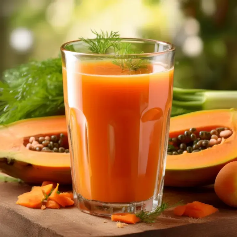 Suco de Erva-Doce e Mamão