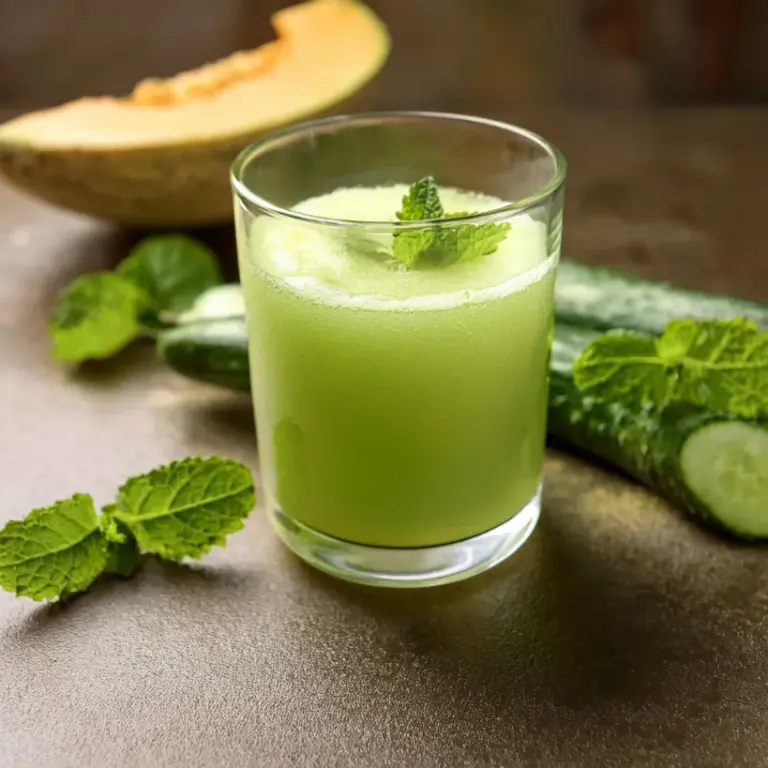 Suco de Melão com Pepino e Hortelã