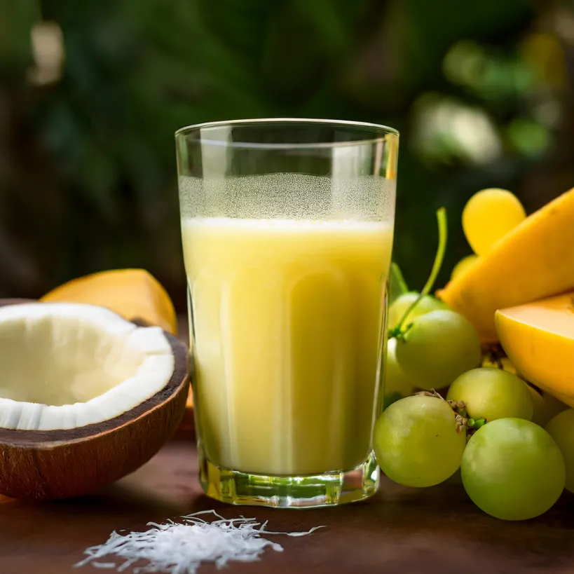 Suco de Melão com Água de Coco e Uva Suco de Melão com Água de Coco e Uva