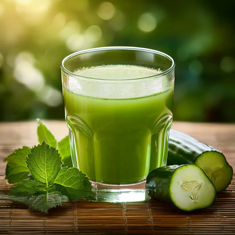 Suco de Pepino e Chá Verde Suco de Pepino e Chá Verde