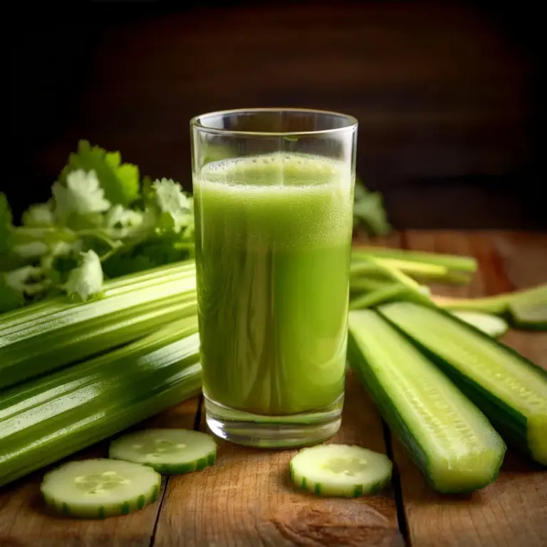 Suco Detox de Pepino e Salsão