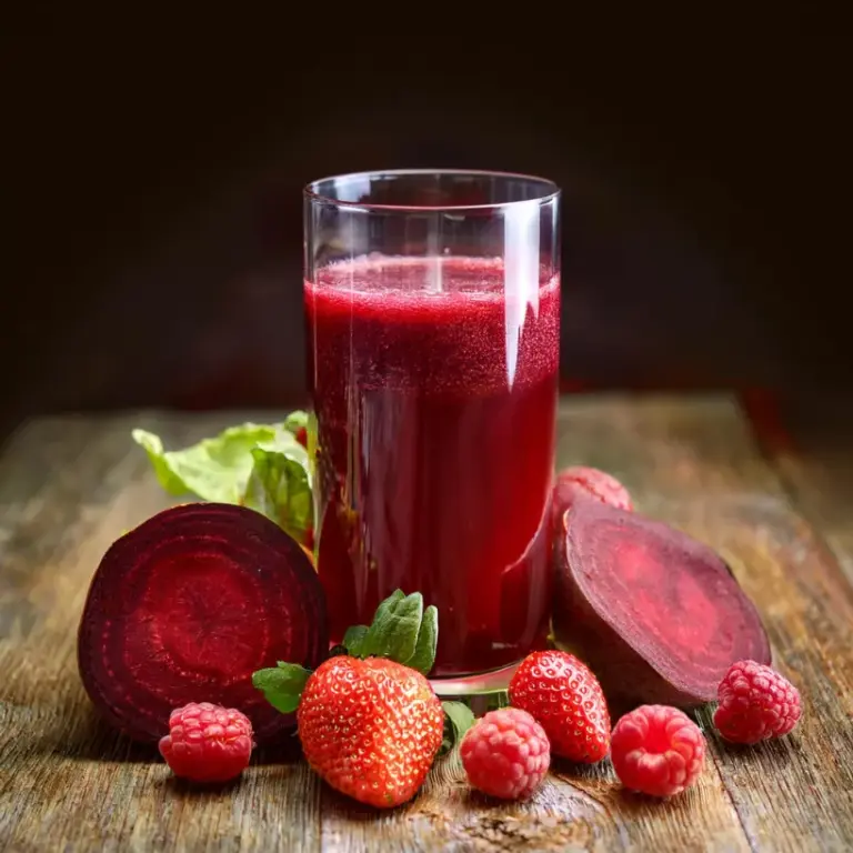 Suco de Beterraba e Frutas Vermelhas