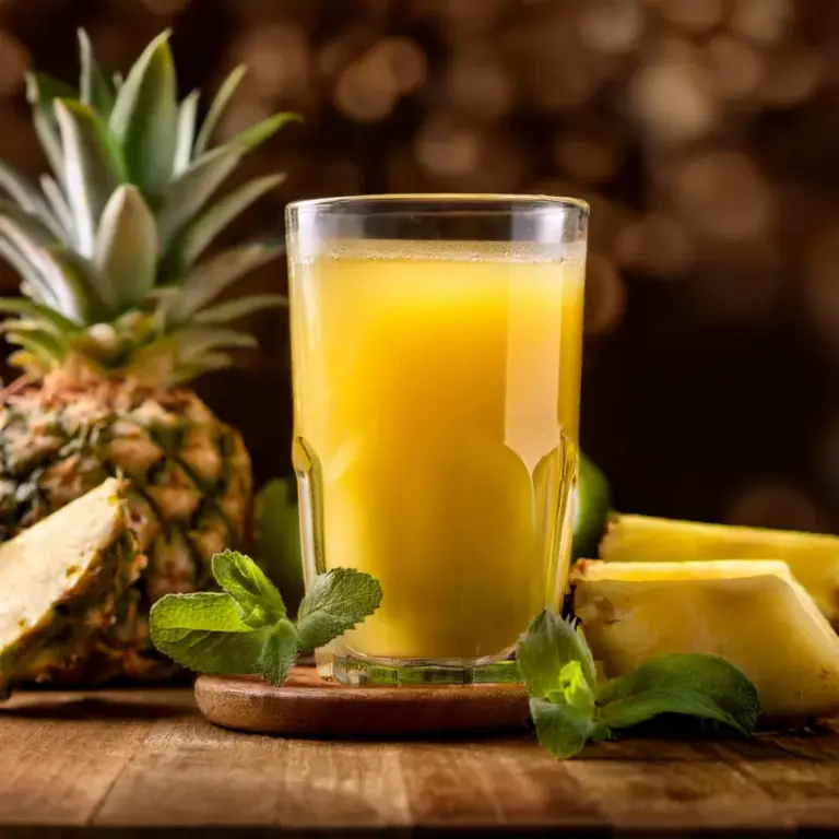 Suco de Chá Verde e Abacaxi