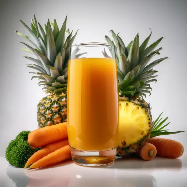 Suco de Cenoura e Abacaxi