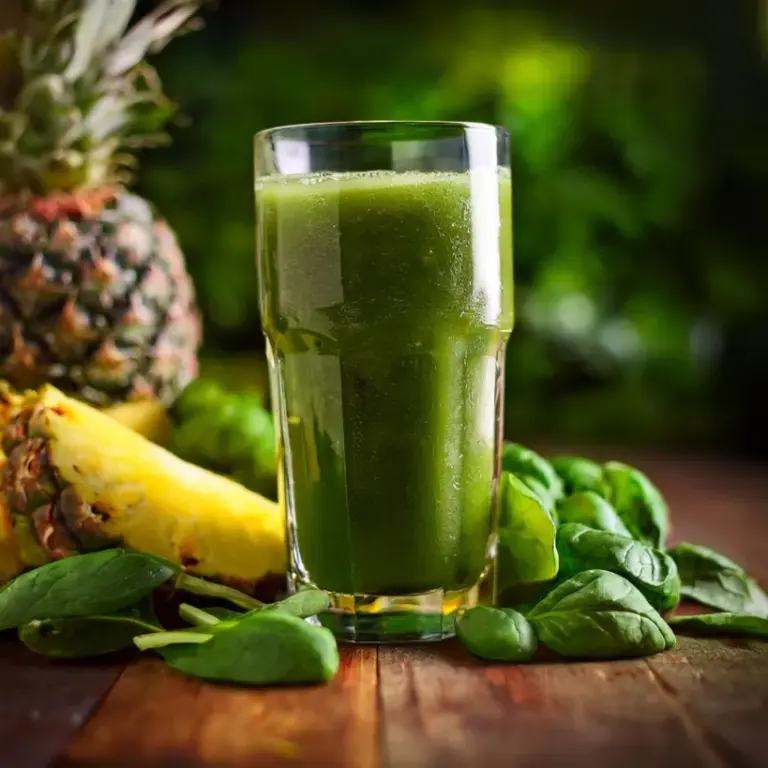 Suco de Espinafre e Abacaxi