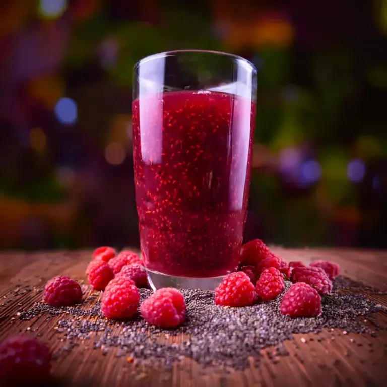 Suco de Framboesa e Chia