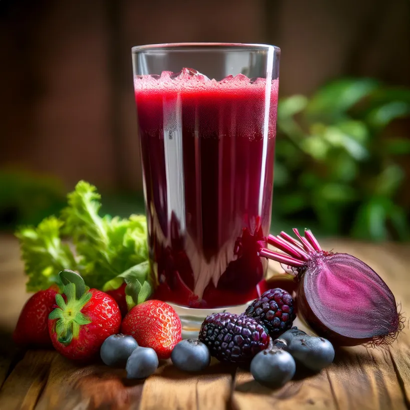 Suco de Frutas Vermelhas com Beterraba