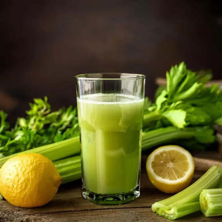 Suco Refrescante de Limão e Salsão