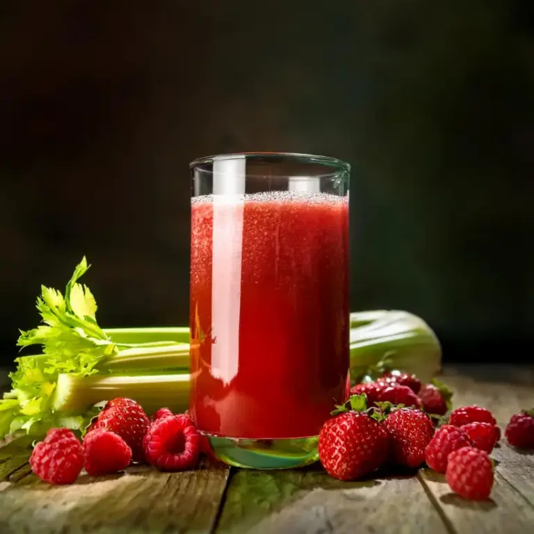 Suco Detox de Salsão e Frutas Vermelhas
