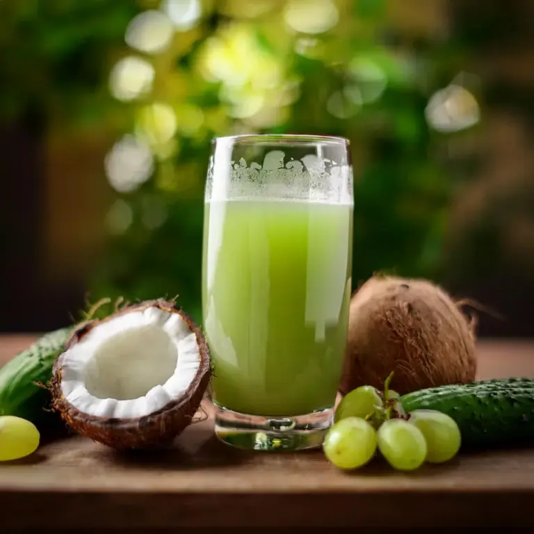 Suco de Uva com Água de Coco e Pepino