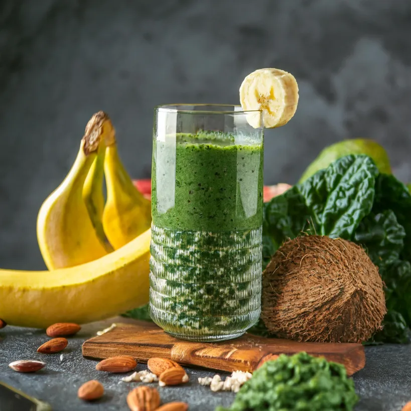 Suco Energético de Banana com Espinafre