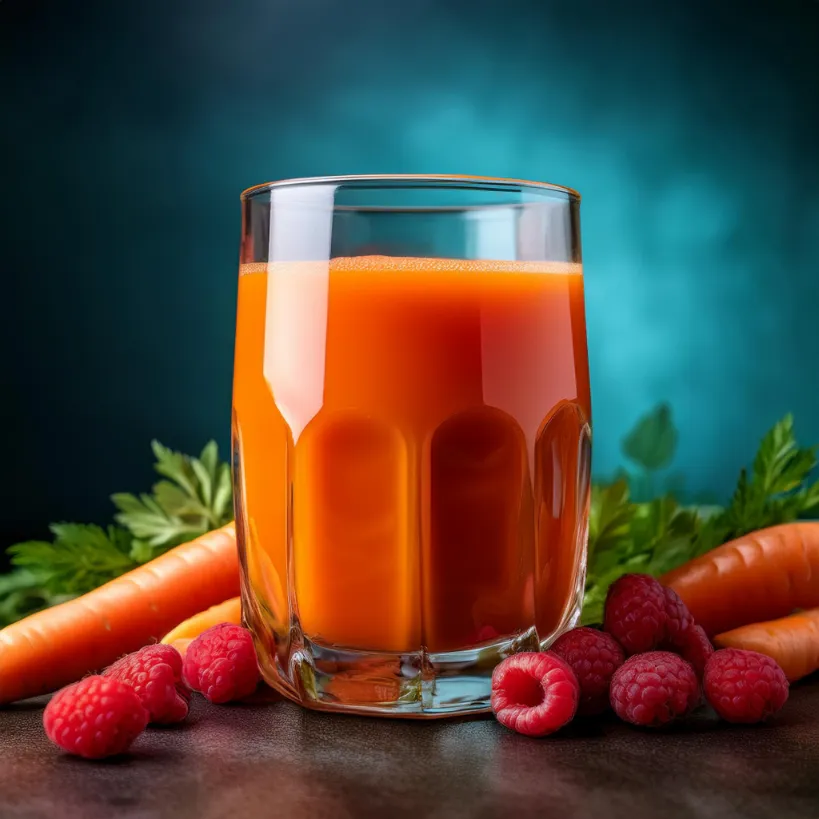 Suco de Cenoura e Framboesa