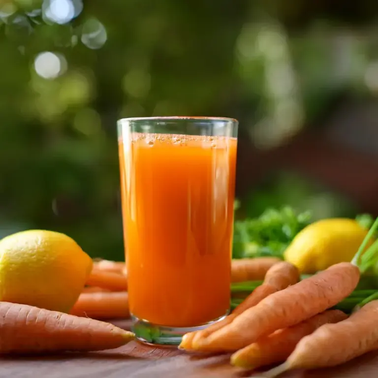 Suco de Cenoura e Limão