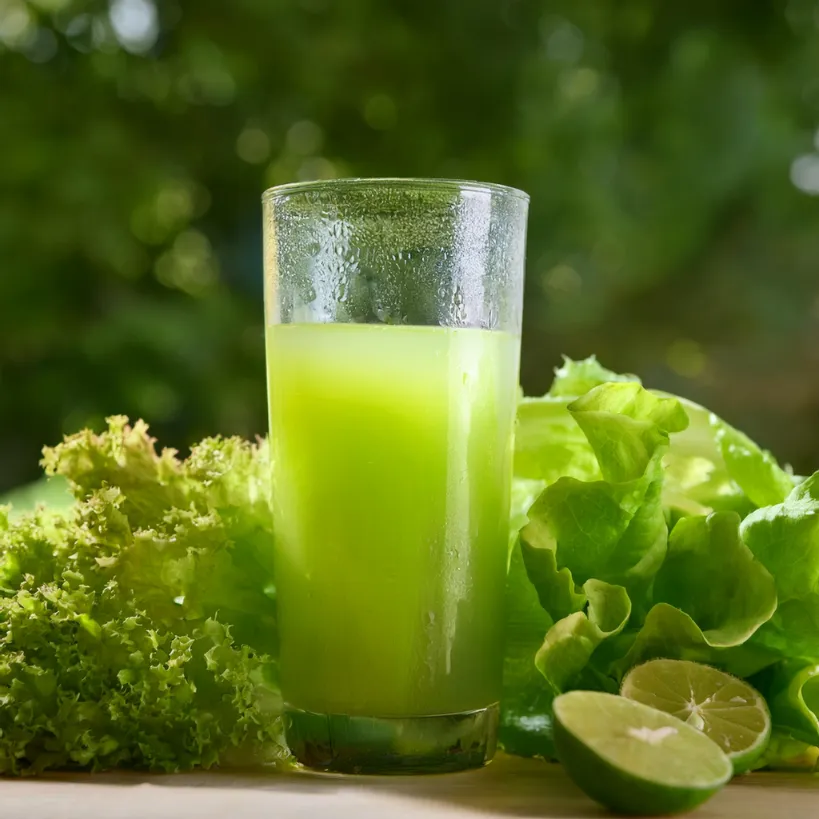 Suco de Alface e Limão-Taiti