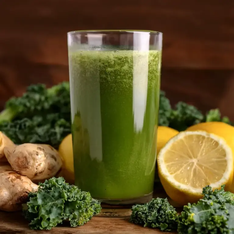 Suco de Couve e Gengibre