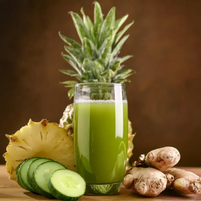 Suco Detox Verde com Abacaxi