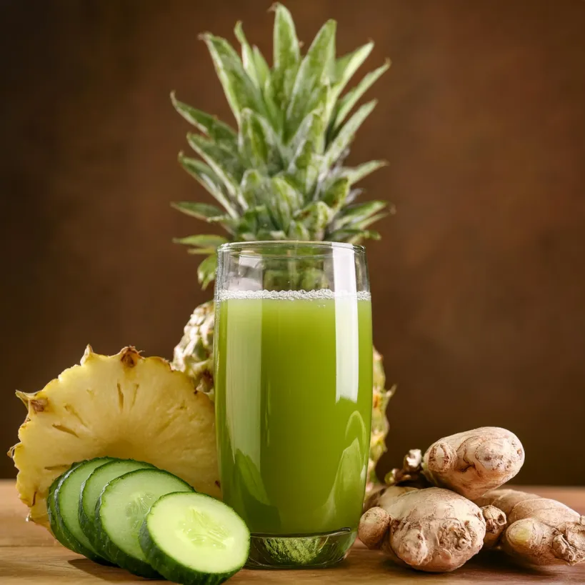 Suco Detox Verde com Abacaxi Suco Detox Verde com Abacaxi
