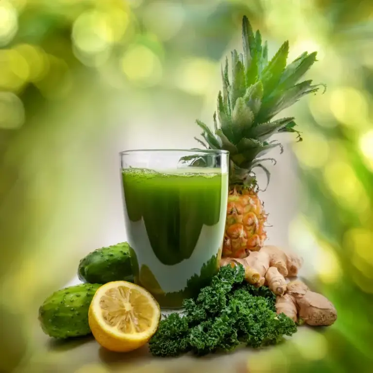Suco Detox de Couve com Coentro