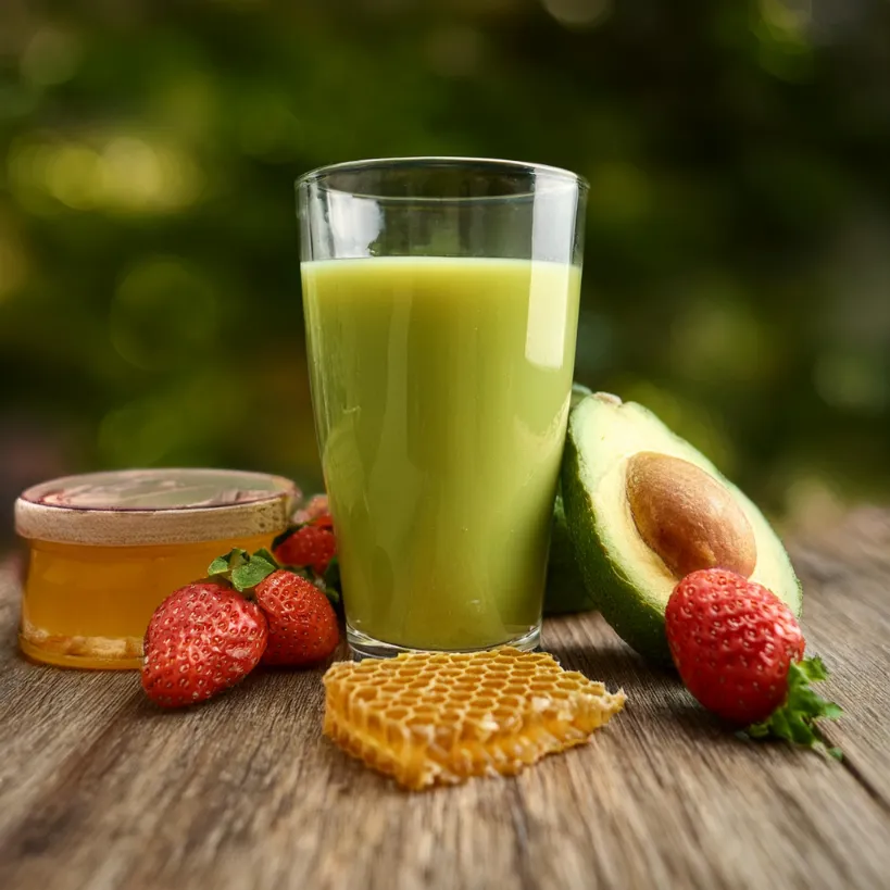 Suco de Morango e Abacate Suco de Morango e Abacate