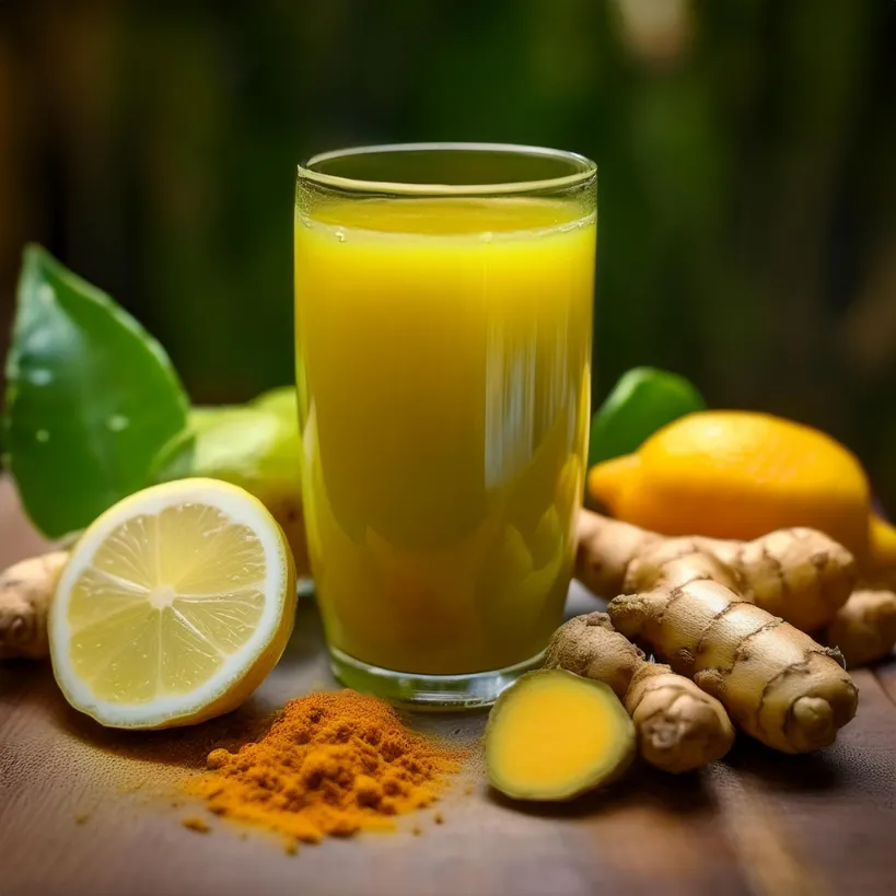 Suco de Limão com Gengibre e Cúrcuma Suco de Limão com Gengibre e Cúrcuma