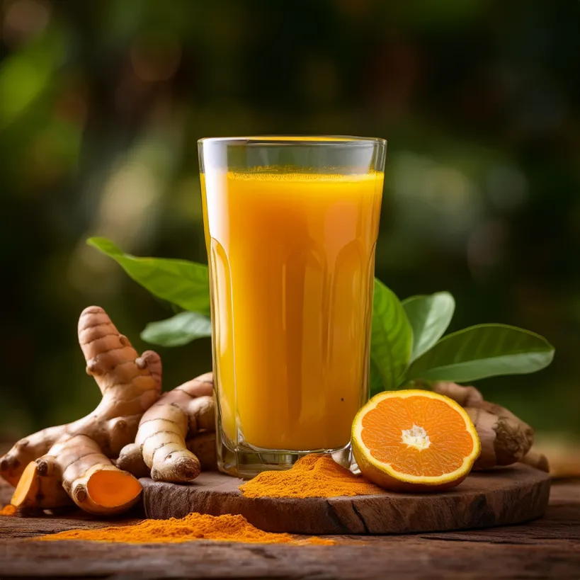 Suco de Cúrcuma e Laranja Suco de Cúrcuma e Laranja
