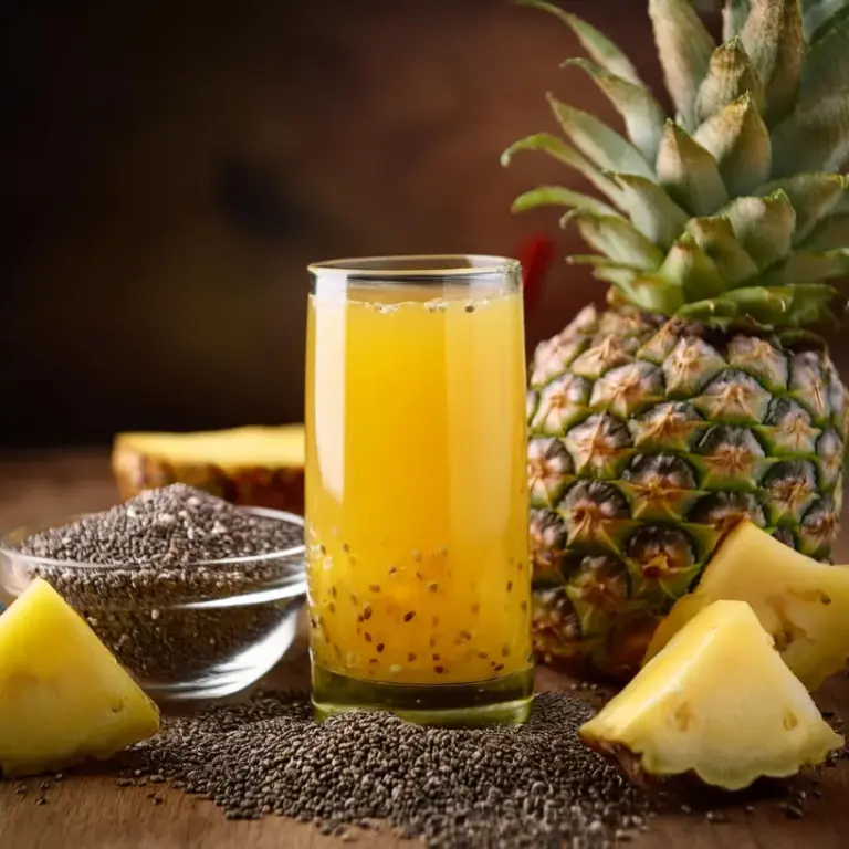 Suco de Chia e Abacaxi