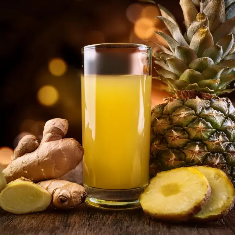 Suco Energético de Abacaxi e Gengibre