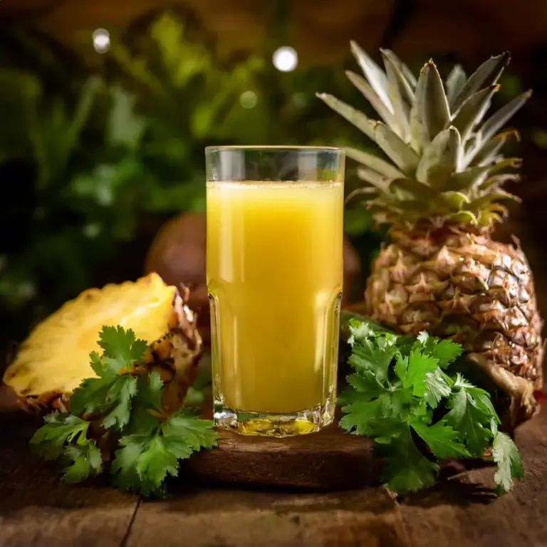 Suco de Salsinha e Abacaxi