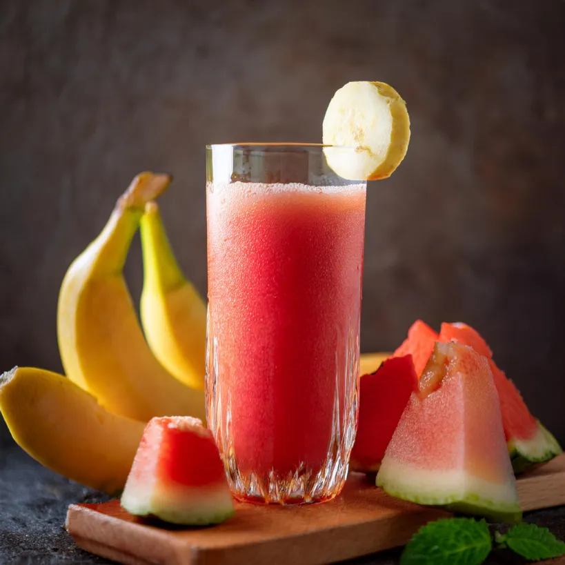 Suco de Banana e Melancia Suco de Banana e Melancia