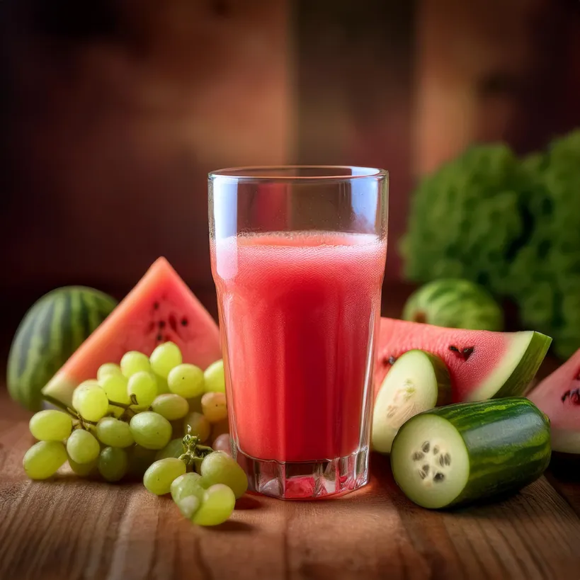 Suco de Melancia com Pepino e Uva