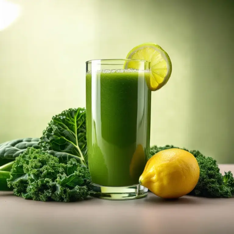 Suco Detox de Couve e Limão