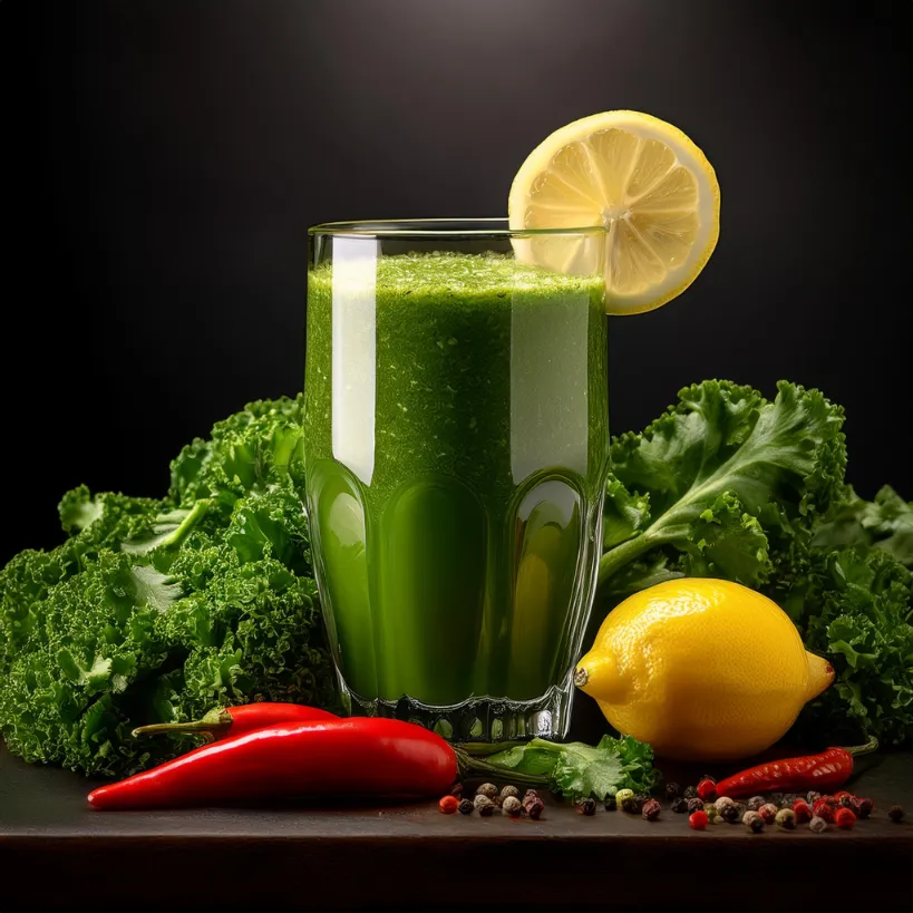 Suco de Couve com Pimenta Caiena e Limão Suco de Couve com Pimenta Caiena e Limão