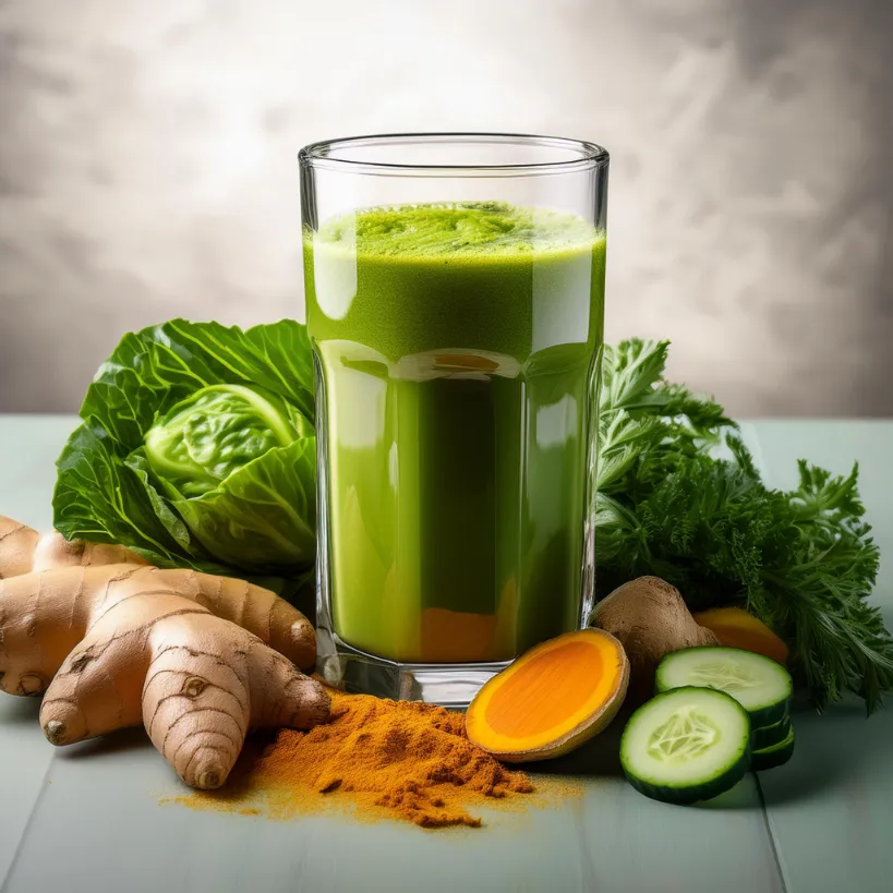 Suco Verde de Cúrcuma e Gengibre Suco Verde de Cúrcuma e Gengibre