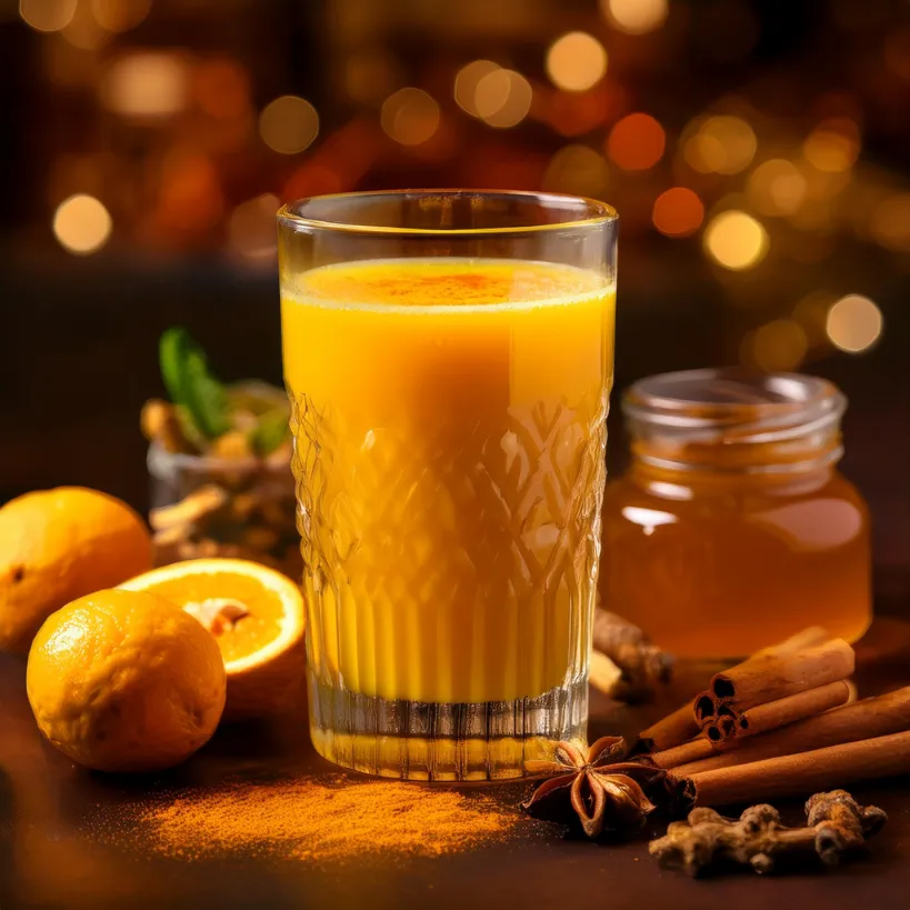 Suco de Laranja com Cúrcuma e Mel Suco de Laranja com Cúrcuma e Mel