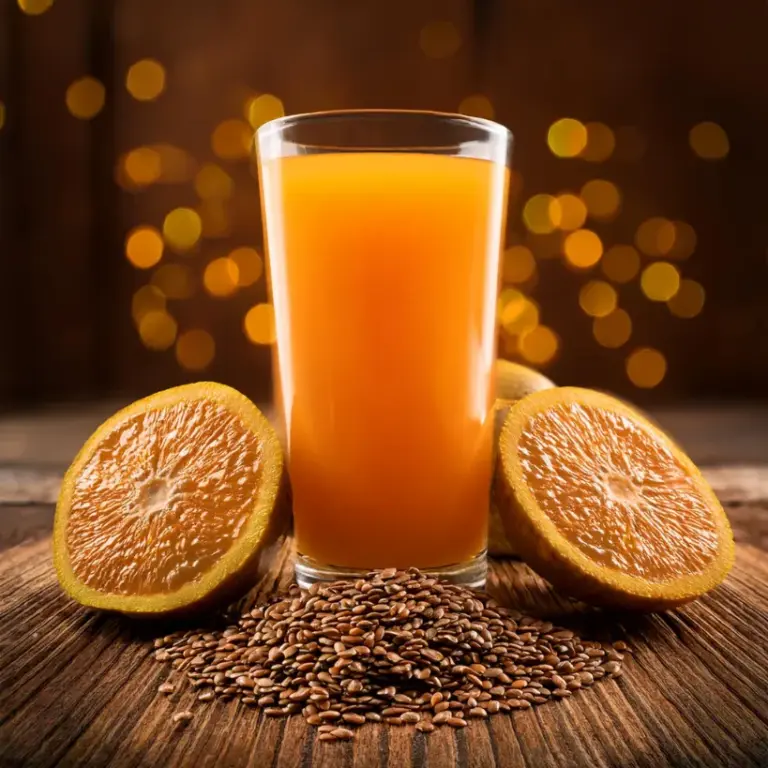 Suco de Laranja e Linhaça