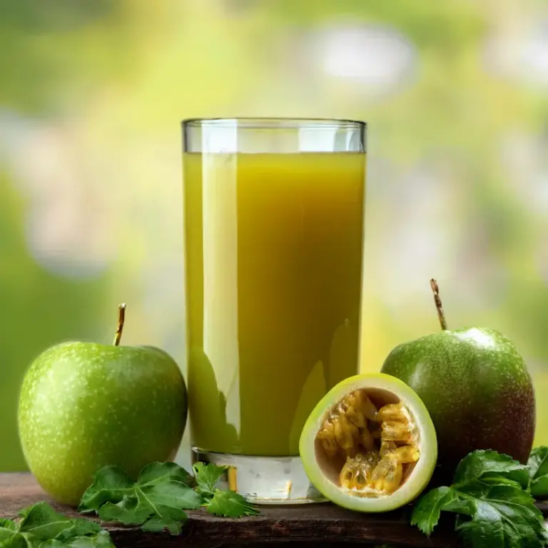 Suco de Maçã-Verde e Maracujá