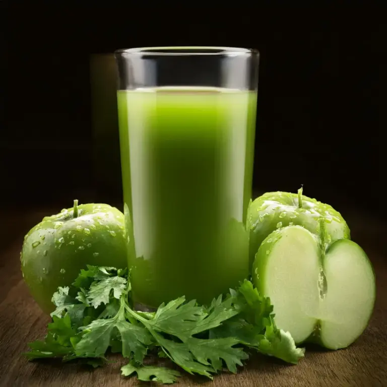Suco de Maçã-Verde e Coentro